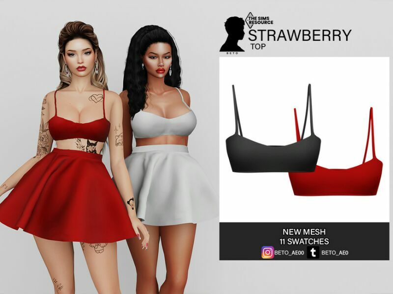 Strawberry (TOP) 1 Strawberry (TOP) Sims 4 CC