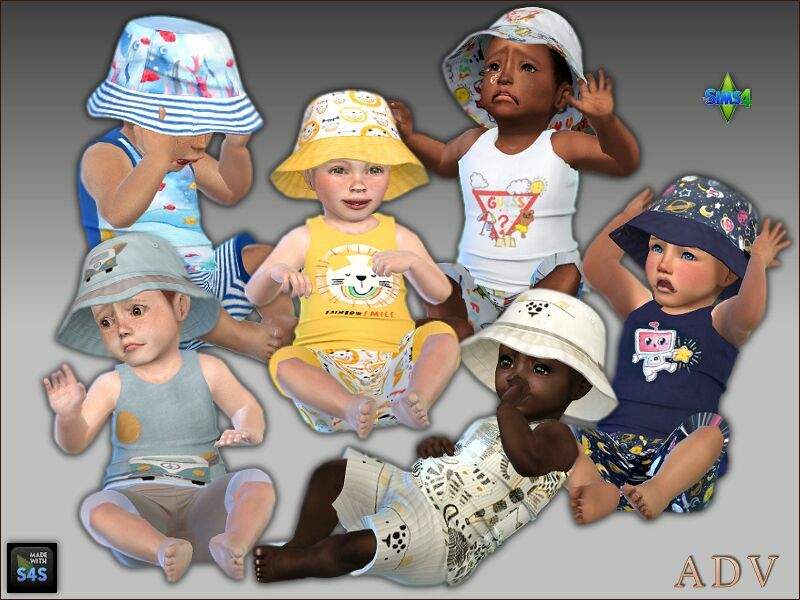Summer Outfits For Infant Boys 1 Summer Outfits For Infant Boys Sims 4 CC