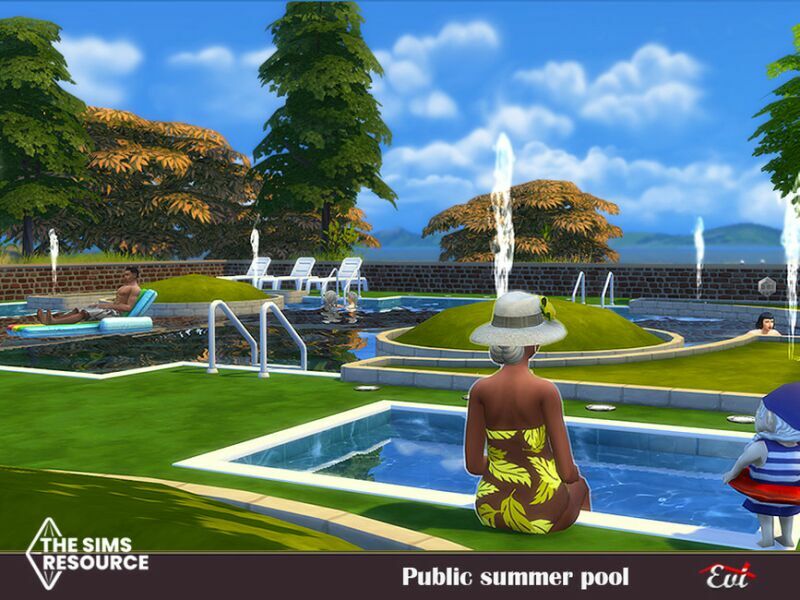 sims 4 cc summer pool no cc by evi 3