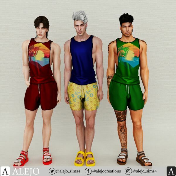 Summer Short “THE DOK” 2 sims 4 cc summer short the dok 4