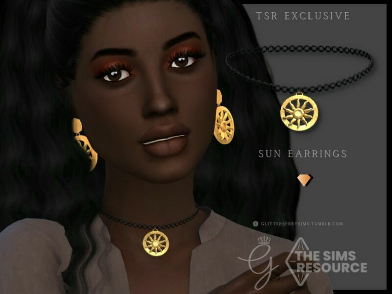 SUN Choker By Glitterberryfly 1 SUN Choker By Glitterberryfly Sims 4 CC