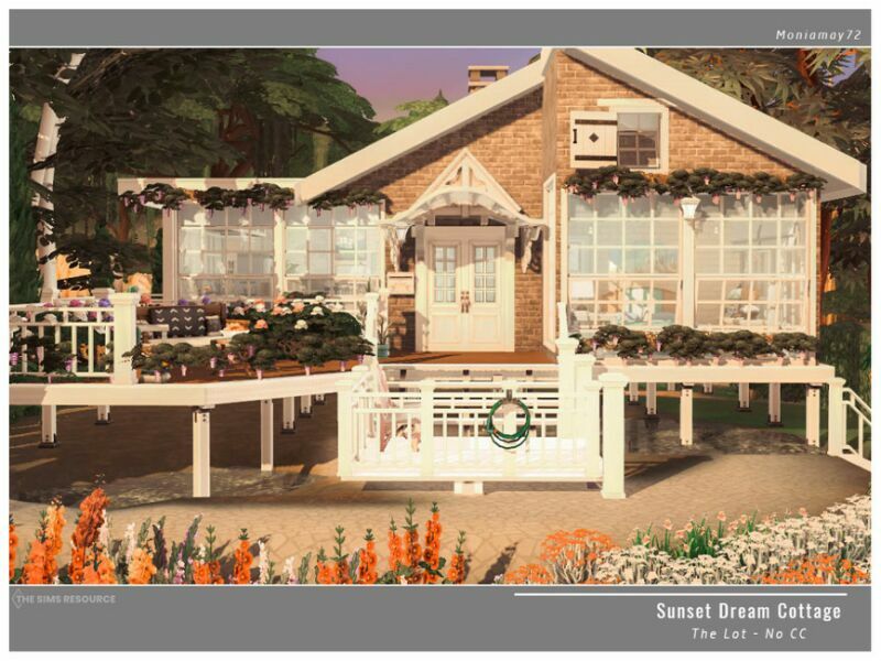 Sunset Dream Cottage NO CC By Moniamay72 7 sims 4 cc sunset dream cottage no cc by moniamay72 2