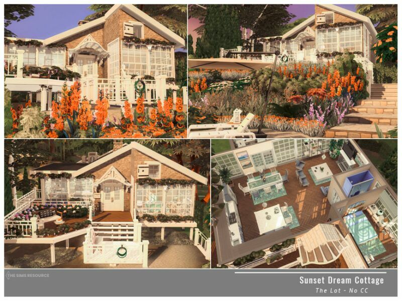 Sunset Dream Cottage NO CC By Moniamay72 6 sims 4 cc sunset dream cottage no cc by moniamay72 3