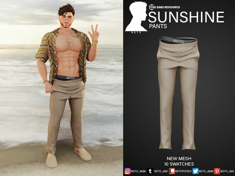 Sunshine (Pants) 1 Sunshine (Pants) Sims 4 CC