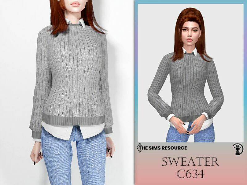 Sweater C634 By Turksimmer 1 Sweater C634 By Turksimmer Sims 4 CC