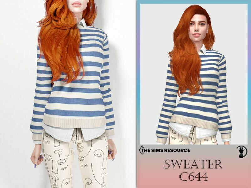 Sweater C644 By Turksimmer 1 Sweater C644 By Turksimmer Sims 4 CC