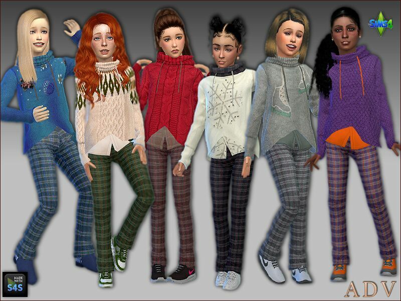 Sweaters And Pants 1 Sweaters And Pants Sims 4 CC
