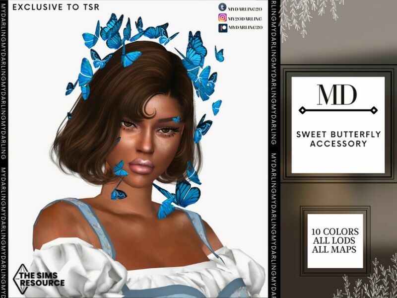 Sweet Butterfly Accessory Adult By Mydarling20 1 Sweet Butterfly Accessory Adult By Mydarling20 Sims 4 CC