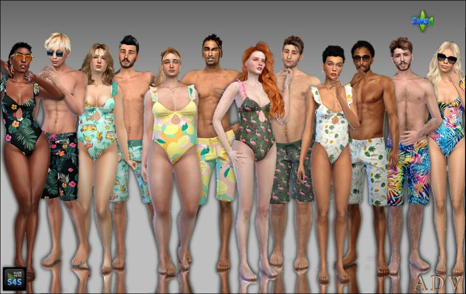 Swimwear For Couples 1 Swimwear For Couples Sims 4 CC