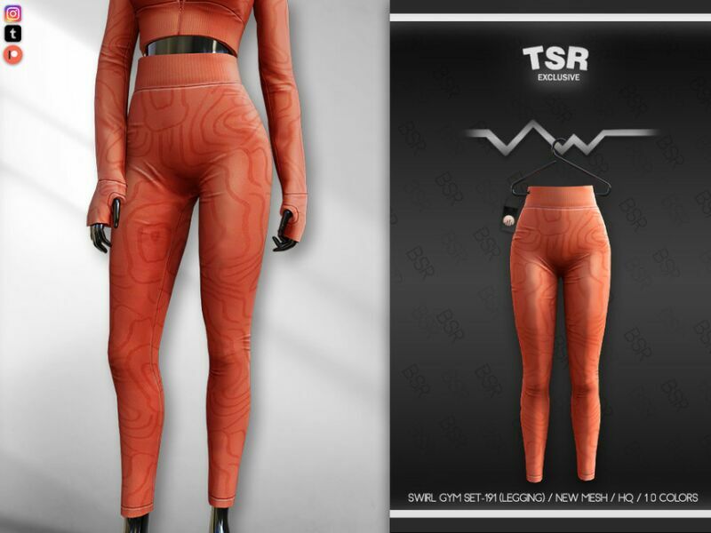 Swirl GYM SET-191 (Legging) BD636 By Busra-Tr 1 Swirl GYM SET-191 (Legging) BD636 By Busra-Tr Sims 4 CC