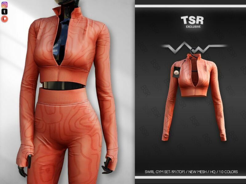 Swirl GYM SET-191 (TOP) BD635 By Busra-Tr Sims 4 CC