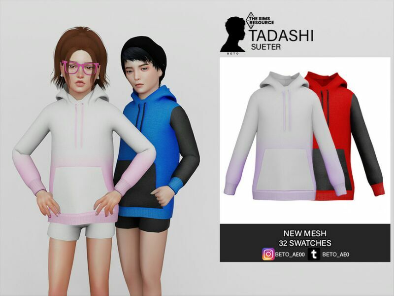 Tadashi (Sueter) 1 Tadashi (Sueter) Sims 4 CC