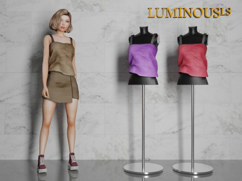 Tania SET -TOP- By Luminousls 1 Tania SET -TOP- By Luminousls Sims 4 CC