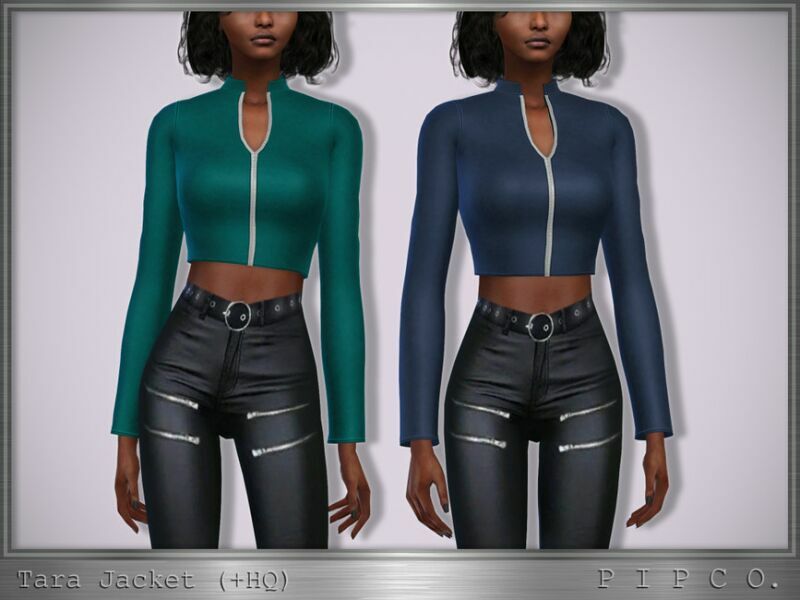 Tara Jacket. By Pipco 1 Tara Jacket. By Pipco Sims 4 CC
