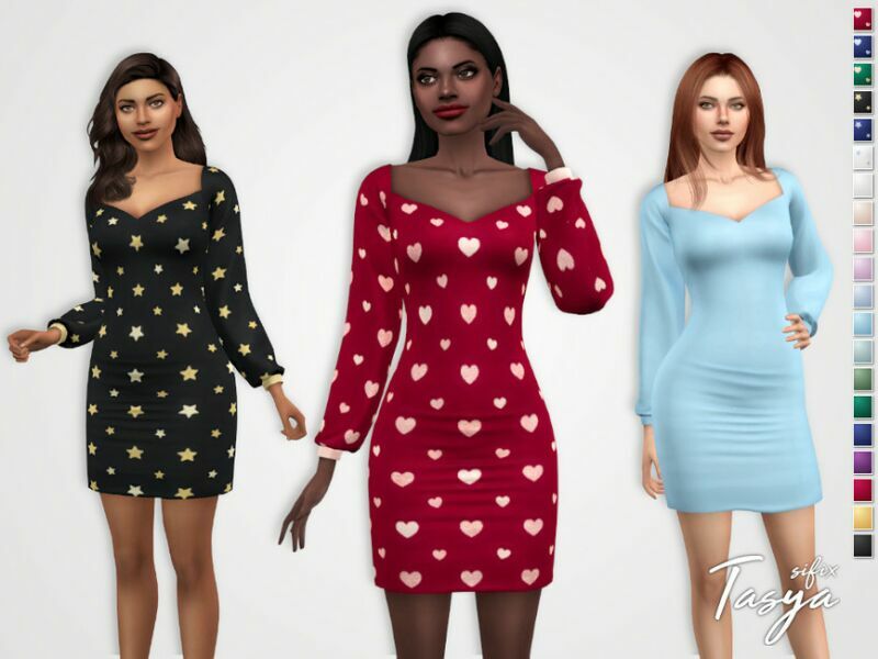 Tasya Dress By Sifix 1 Tasya Dress By Sifix Sims 4 CC