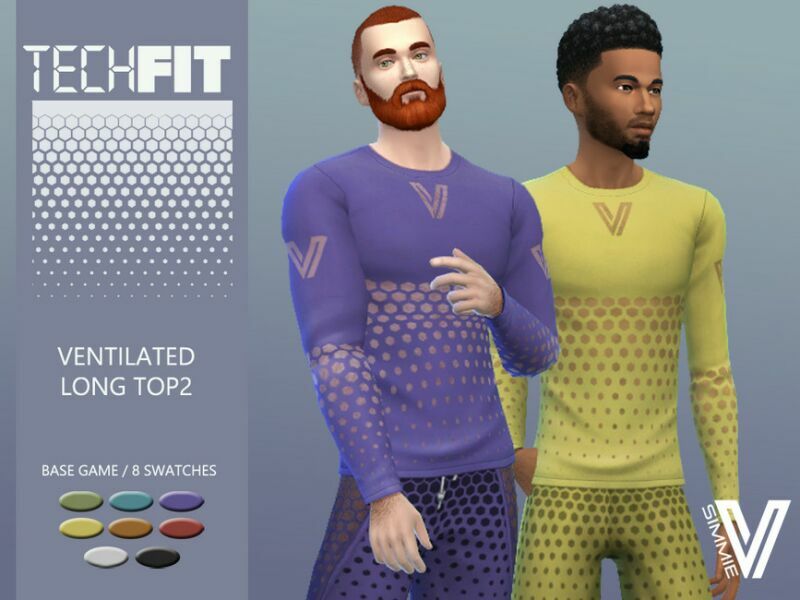 Techfit Long TOP 2 By Simmiev 1 Techfit Long TOP 2 By Simmiev Sims 4 CC