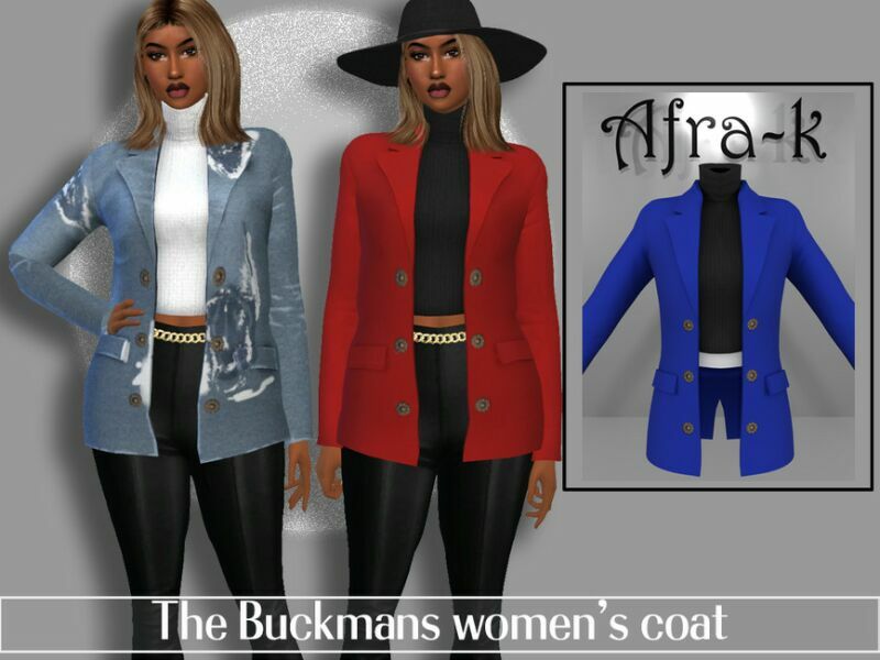 The Buckmans Women’S Coat By Akaysims 1 The Buckmans Women’S Coat By Akaysims Sims 4 CC