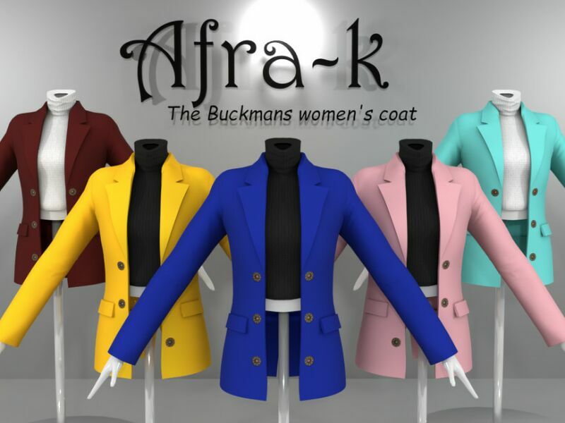 The Buckmans Women’S Coat By Akaysims 2 sims 4 cc the buckmans womens coat by akaysims 2