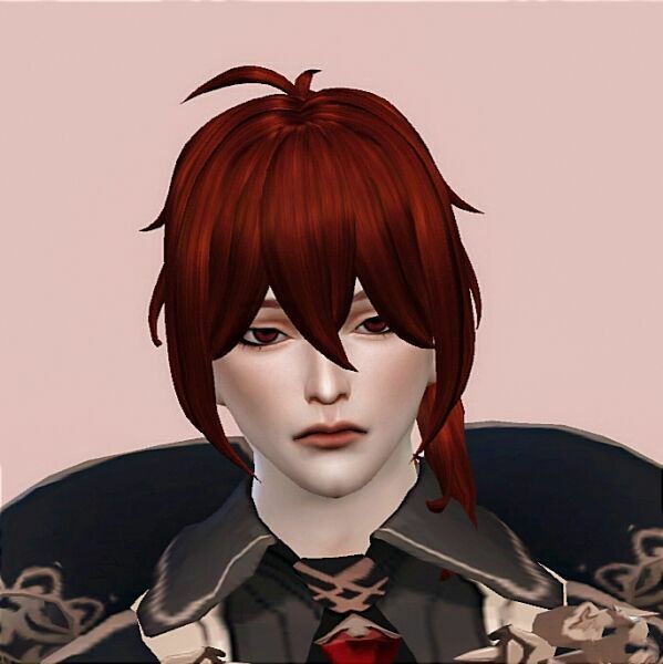The | Diluc Genshin Impact By Hedennychen 2 sims 4 cc the diluc genshin impact by hedennychen 3