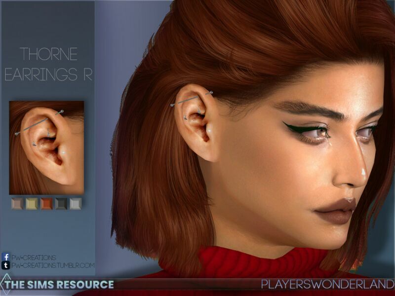 Thorne Earrings R By Playerswonderland 1 Thorne Earrings R By Playerswonderland Sims 4 CC