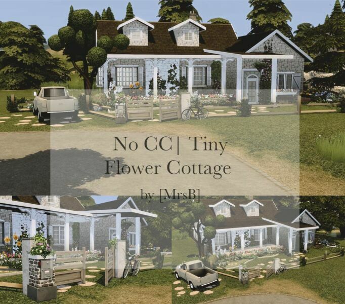 Tiny Flower Cottage |CC Free By Mrsbarbiex3 1 Tiny Flower Cottage |CC Free By Mrsbarbiex3 Sims 4 CC