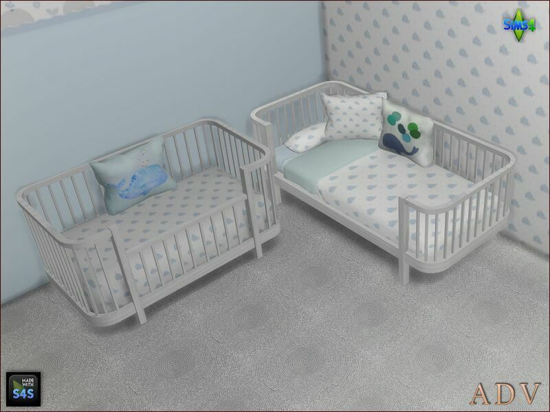 Toddler And Infant Beds With Pillows 9 sims 4 cc toddler and infant beds with pillows 2
