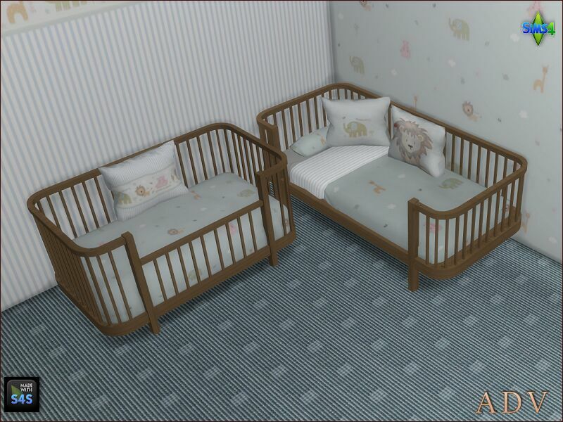 Toddler And Infant Beds With Pillows 7 sims 4 cc toddler and infant beds with pillows 4