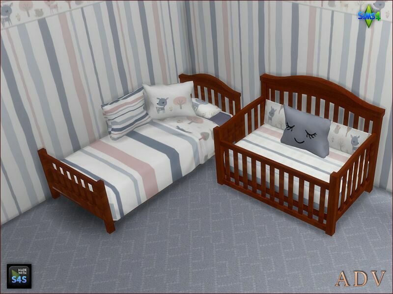Toddler And Infant Beds With Pillows 2 sims 4 cc toddler and infant beds with pillows 9