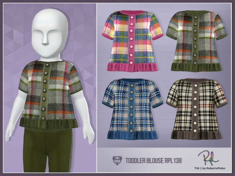 Toddler Blouse RPL138 By Robertaplobo 1 Toddler Blouse RPL138 By Robertaplobo Sims 4 CC