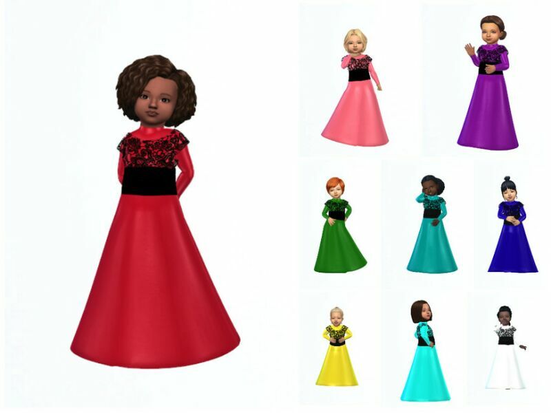 Toddler Gown 1227 By Erinaok 1 Toddler Gown 1227 By Erinaok Sims 4 CC