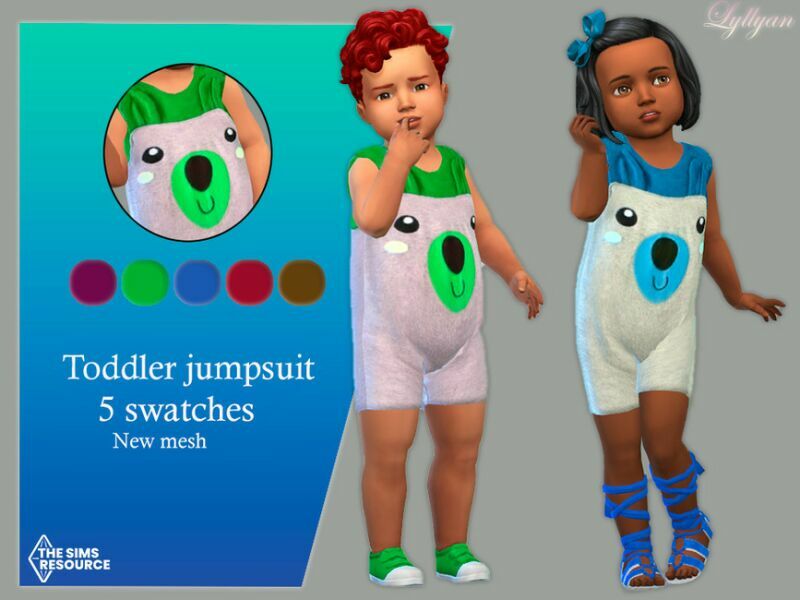 Toddler Jumpsuit Danya By Lyllyan 1 Toddler Jumpsuit Danya By Lyllyan Sims 4 CC