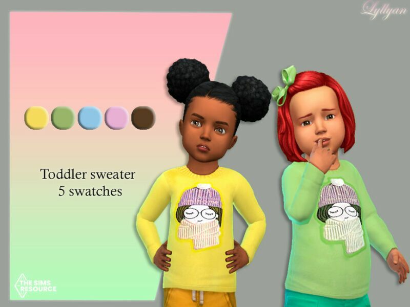 Toddler Sweater Bruna By Lyllyan 1 Toddler Sweater Bruna By Lyllyan Sims 4 CC