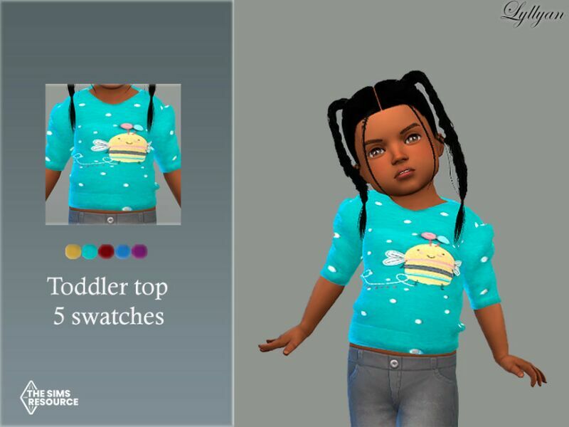 Toddler TOP Female Sabrina By Lyllyan 1 Toddler TOP Female Sabrina By Lyllyan Sims 4 CC
