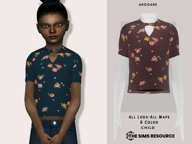 TOP NO.174 By _Akogare_ 1 TOP NO.174 By _Akogare_ Sims 4 CC