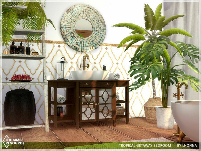 Tropical Getaway Bedroom /TSR CC Only/ By Lhonna 3 sims 4 cc tropical getaway bedroom tsr cc only by lhonna 4