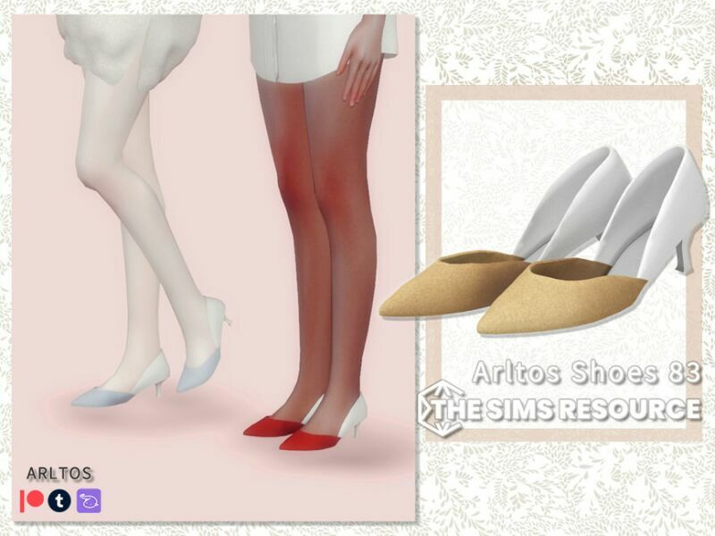Two-Tone Pumps / 83 By Arltos 1 Two-Tone Pumps / 83 By Arltos Sims 4 CC