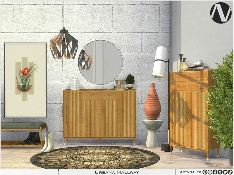 Urbana Hallway 1 Urbana Hallway Sims 4 CC