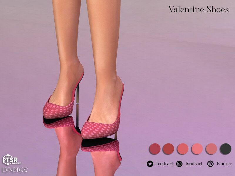 Valentine Shoes 1 Valentine Shoes Sims 4 CC