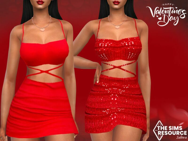 Valentine’S DAY Evening Dresses By Saliwa 1 Valentine’S DAY Evening Dresses By Saliwa Sims 4 CC