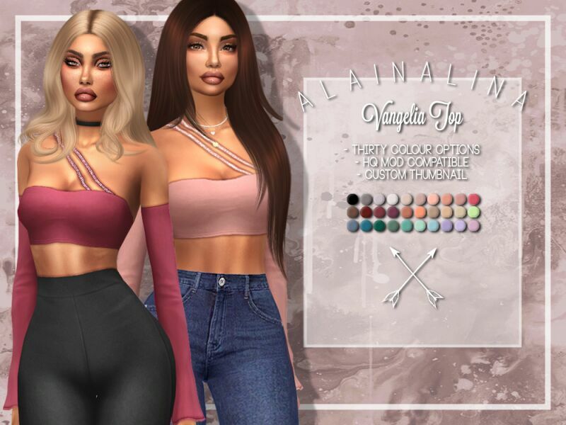 Vangelia TOP By Alainalina 1 Vangelia TOP By Alainalina Sims 4 CC
