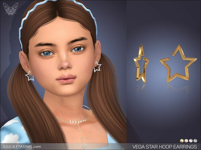 Vega Star Hoop Earrings For Kids By Giulietta 1 Vega Star Hoop Earrings For Kids By Giulietta Sims 4 CC