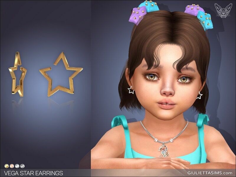 Vega Star Hoop Earrings For Toddlers By Giulietta 1 Vega Star Hoop Earrings For Toddlers By Giulietta Sims 4 CC