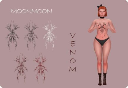 Venom Tattoo By Moonmoonsim Sims 4 CC