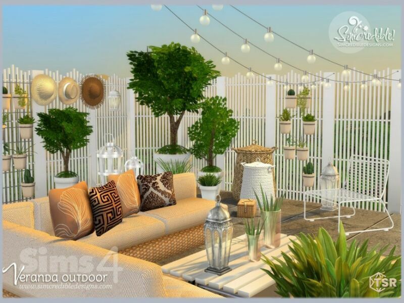 Veranda Extras By Simcredible! 1 Veranda Extras By Simcredible! Sims 4 CC