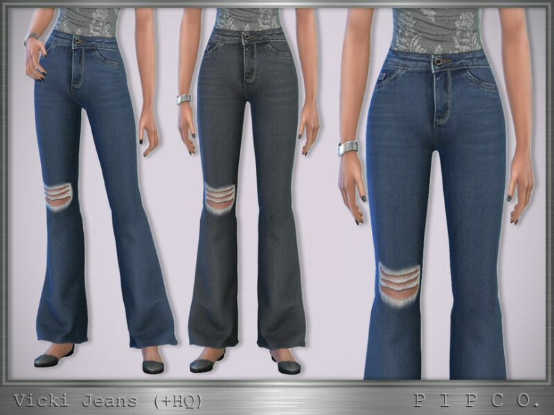 Vicki Jeans (Flared). By Pipco 1 Vicki Jeans (Flared). By Pipco Sims 4 CC