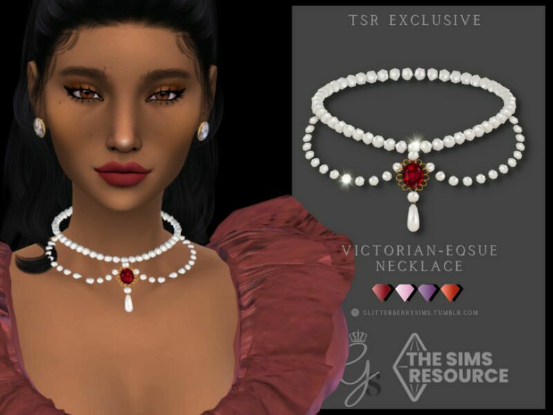 Victorian-Eqsue Necklace By Glitterberryfly 1 Victorian-Eqsue Necklace By Glitterberryfly Sims 4 CC