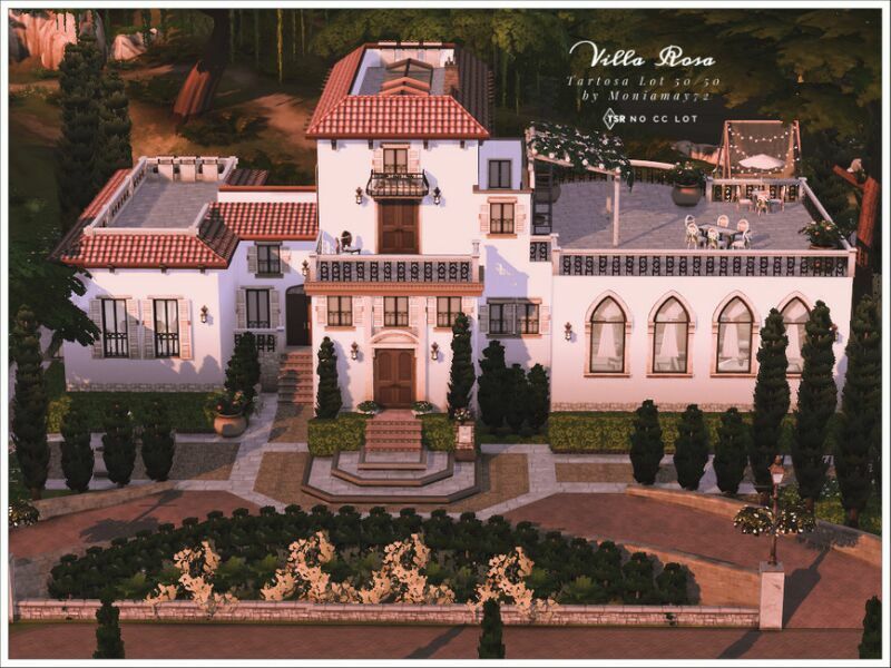 Villa Rosa NO CC LOT By Moniamay72 7 sims 4 cc villa rosa no cc lot by moniamay72 2