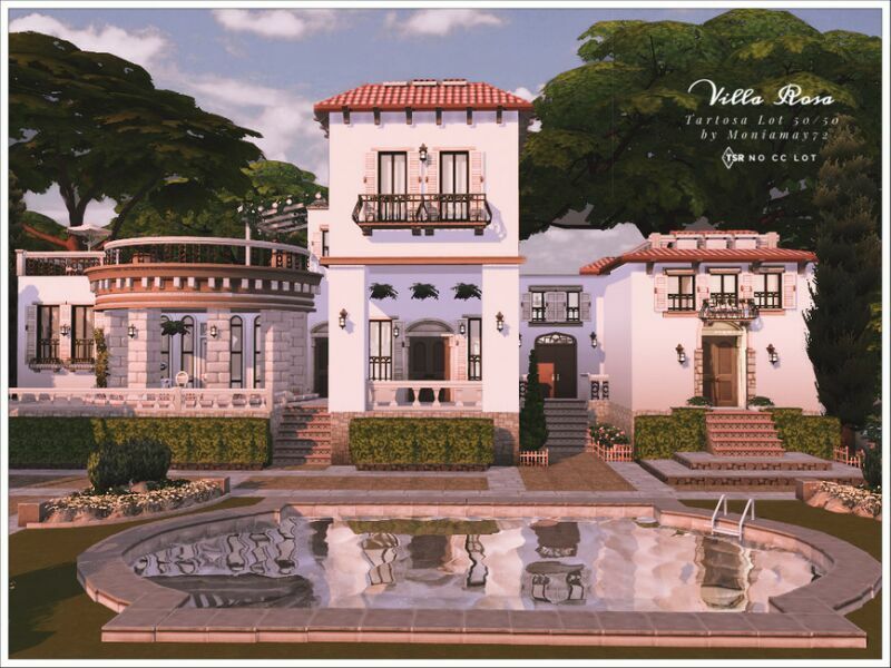 Villa Rosa NO CC LOT By Moniamay72 6 sims 4 cc villa rosa no cc lot by moniamay72 3