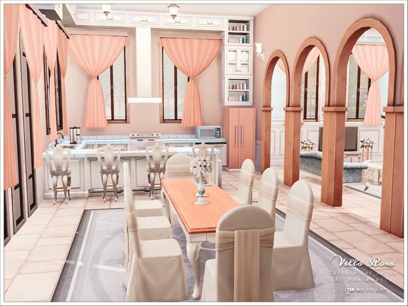 Villa Rosa NO CC LOT By Moniamay72 5 sims 4 cc villa rosa no cc lot by moniamay72 5