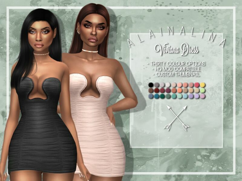 Viviana Dress By Alainalina 1 Viviana Dress By Alainalina Sims 4 CC